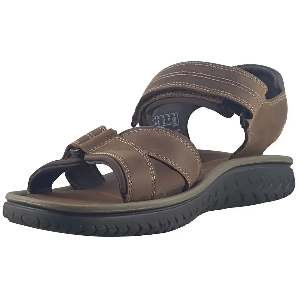 Clarks Wesley Shore Beeswax Leather Mens Sandals Brown Size 10 M